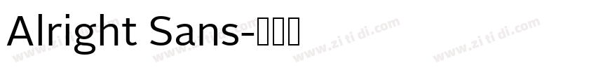 Alright Sans字体转换